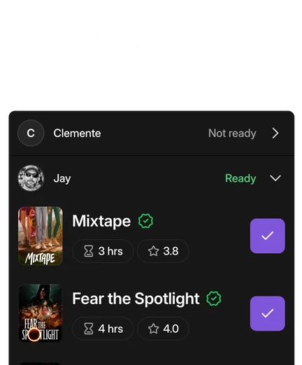 The picker's view: it's your turn to pick the game for the round.